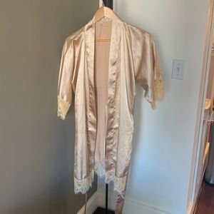 Rose gold satin robe